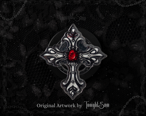 Gothic Cross Magnetic Phone Grip Stand