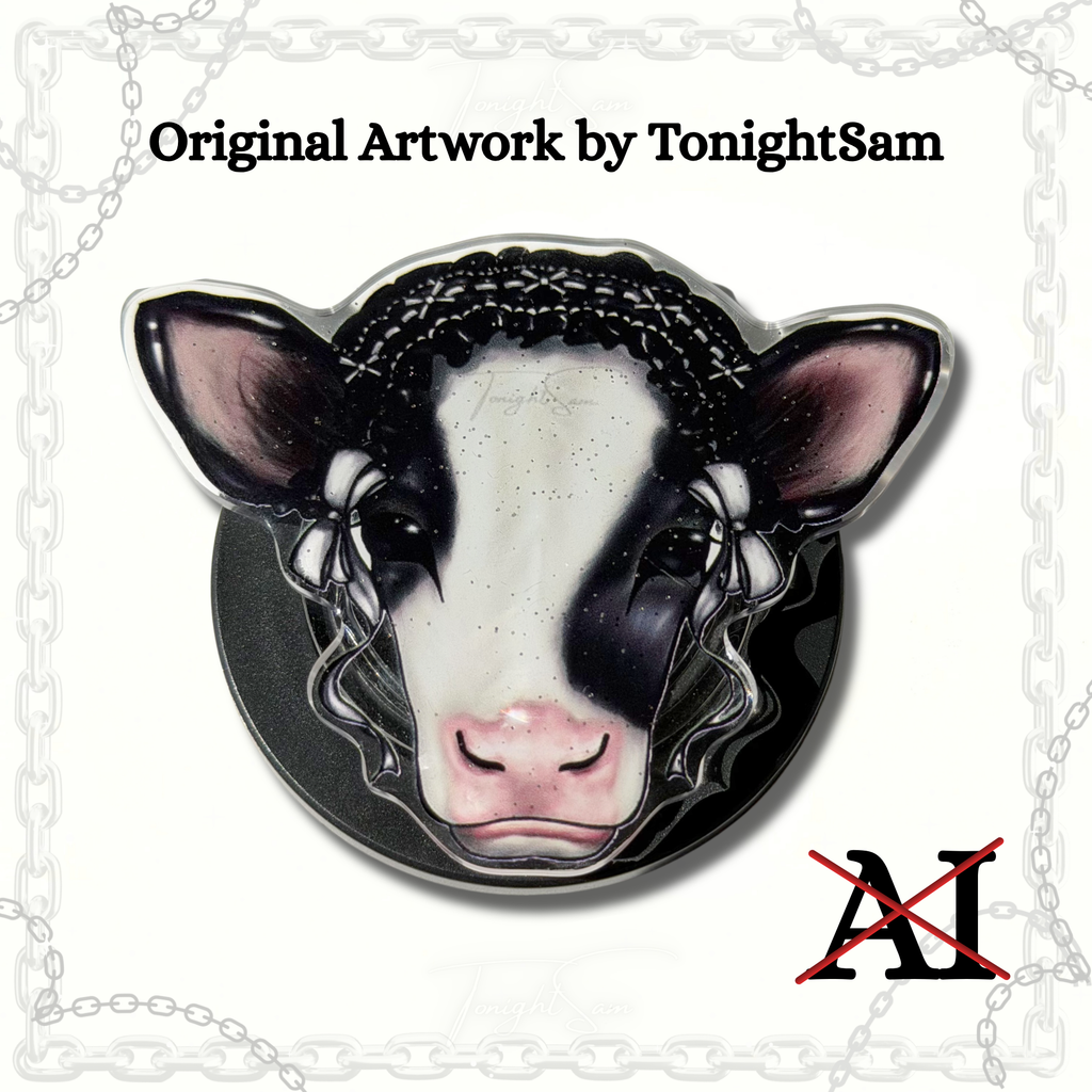 Gothic Lolita Cow Magnetic Phone Grip
