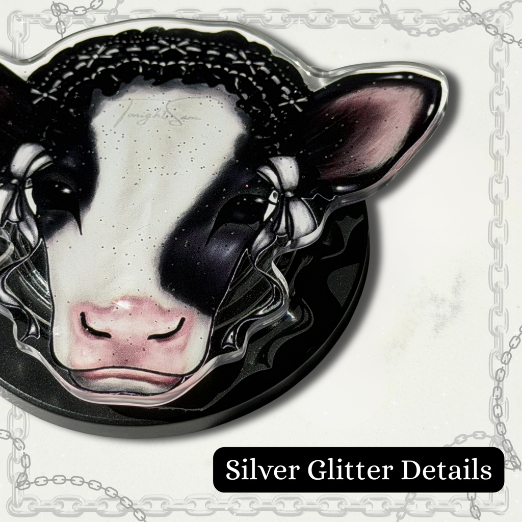 Gothic Lolita Cow Magnetic Phone Grip