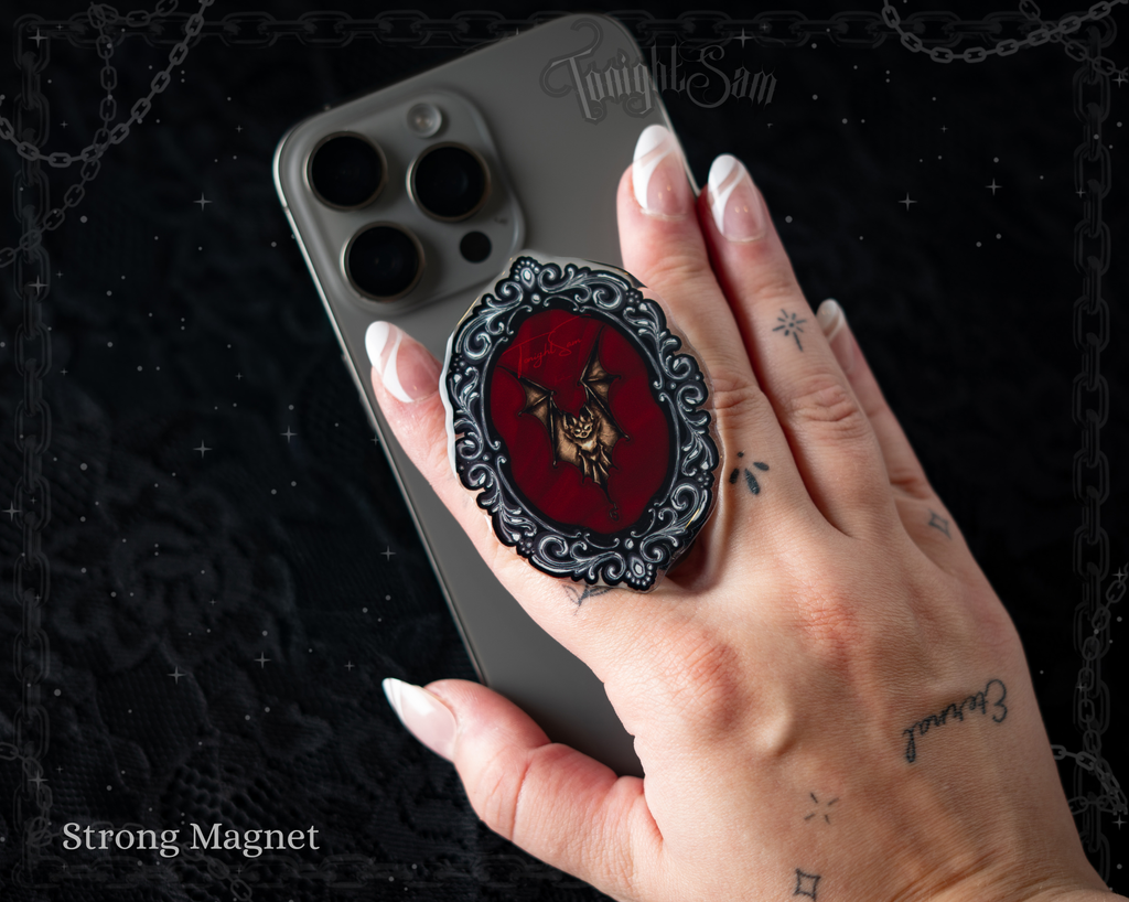 Gothic Bat Magnetic Phone Grip Stand