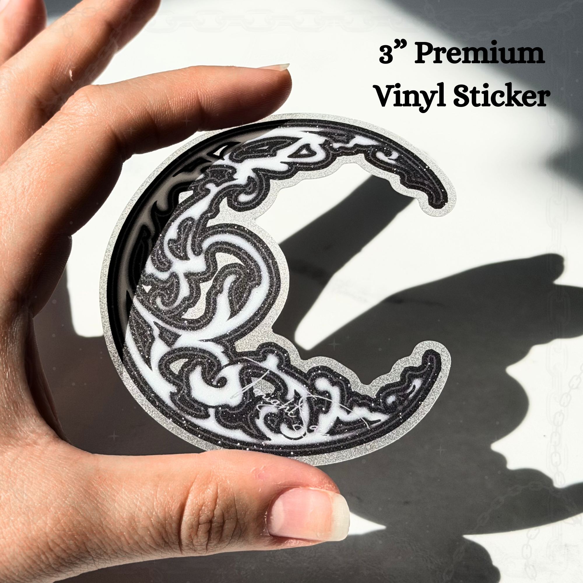 Gothic Moon Vinyl Waterproof Sticker