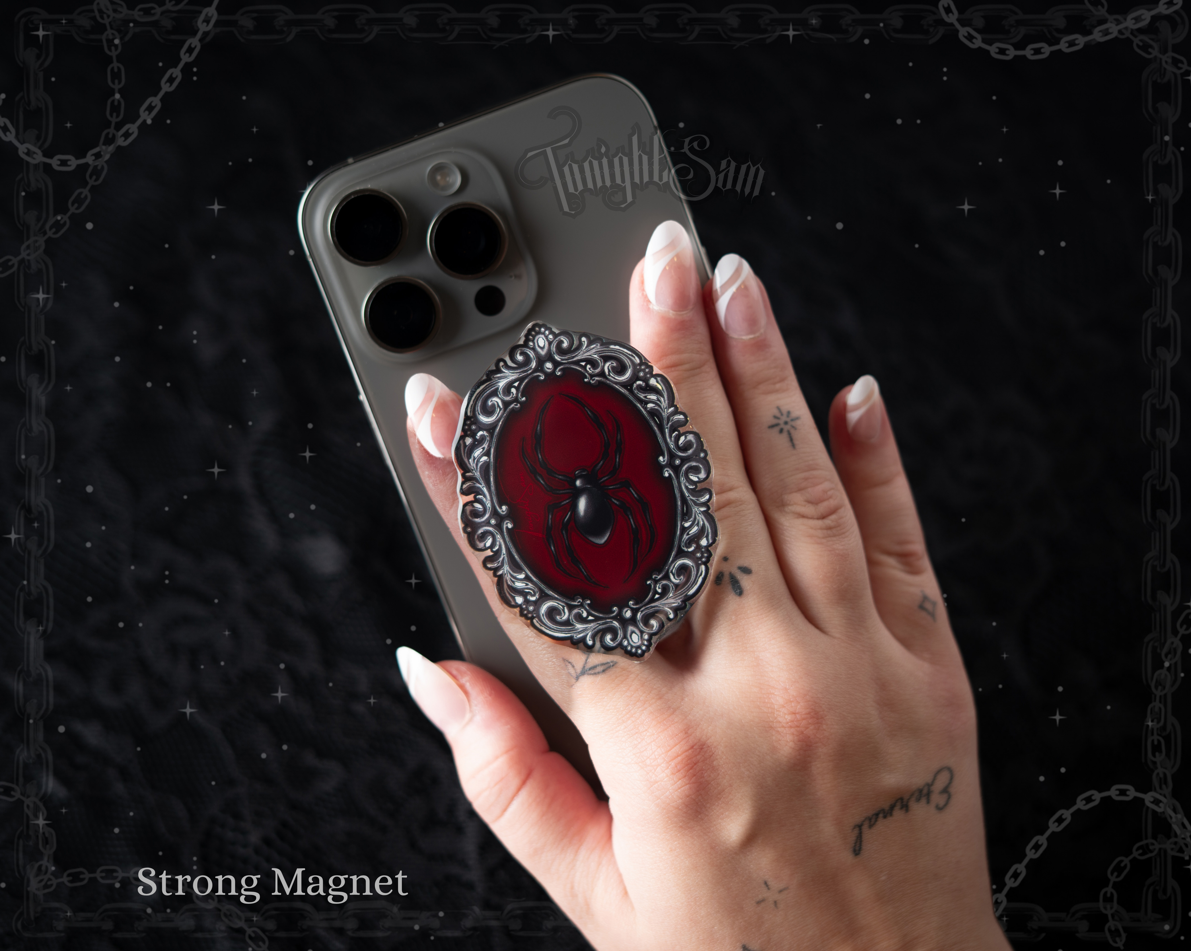 Gothic Spider Magnetic Phone Grip Stand