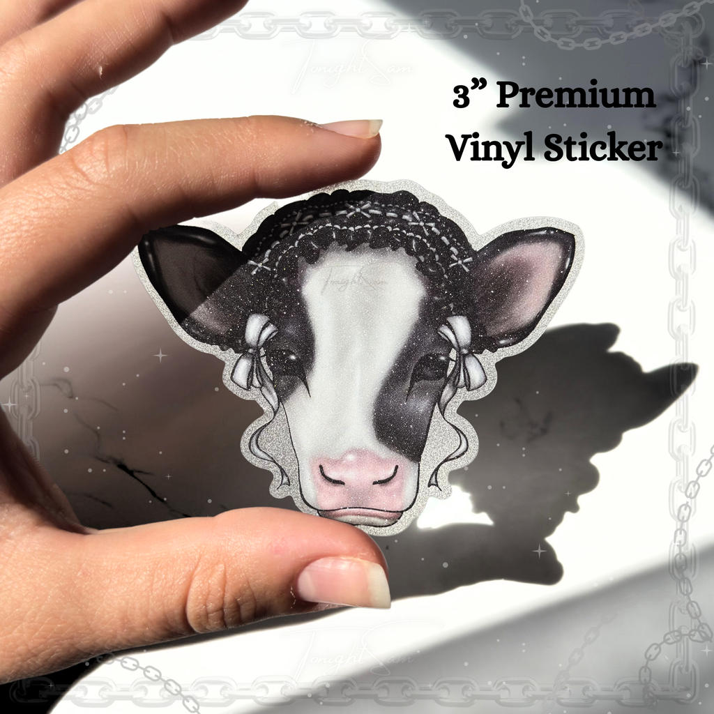 Gothic Lolita Cow Vinyl Waterproof Sticker