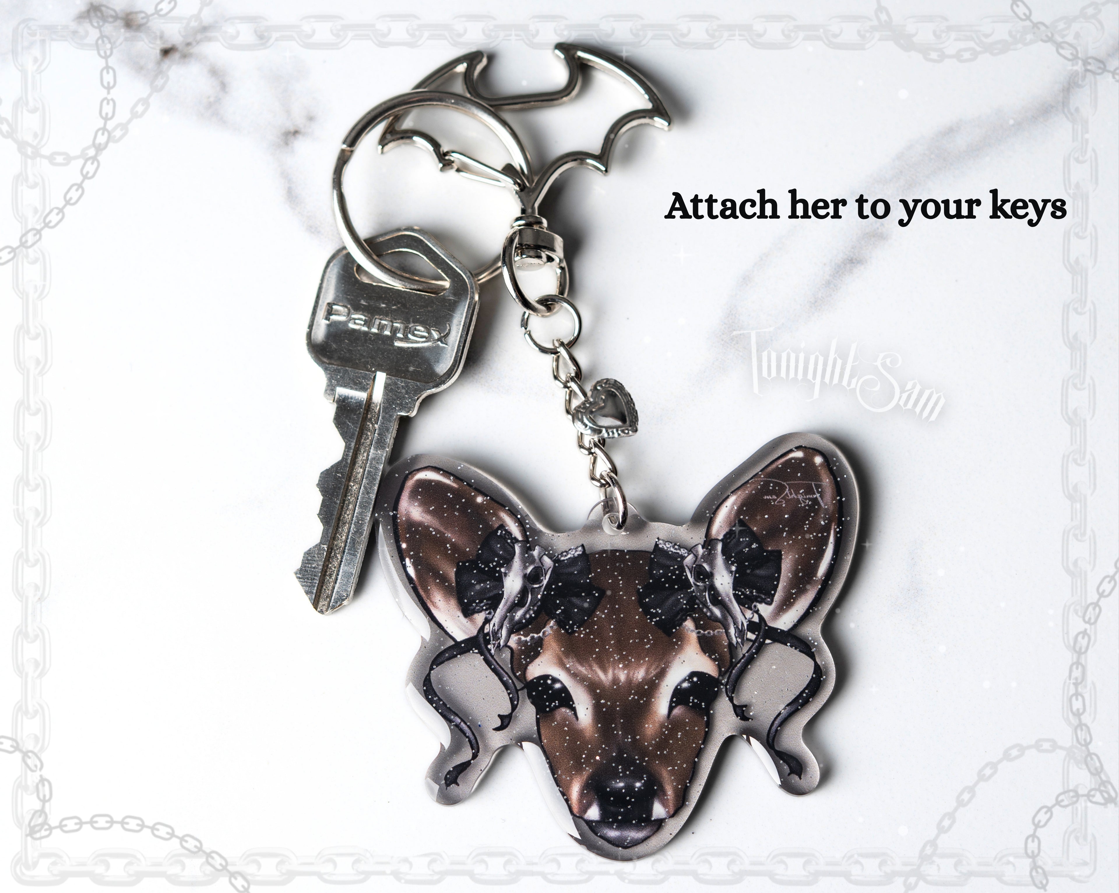 Gothic Lolita Deer Acrylic Keychain