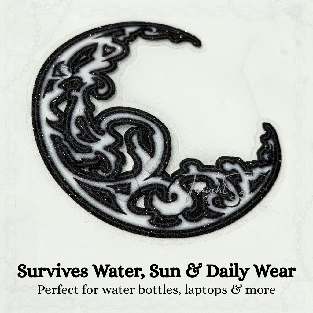 Gothic Moon Vinyl Waterproof Sticker