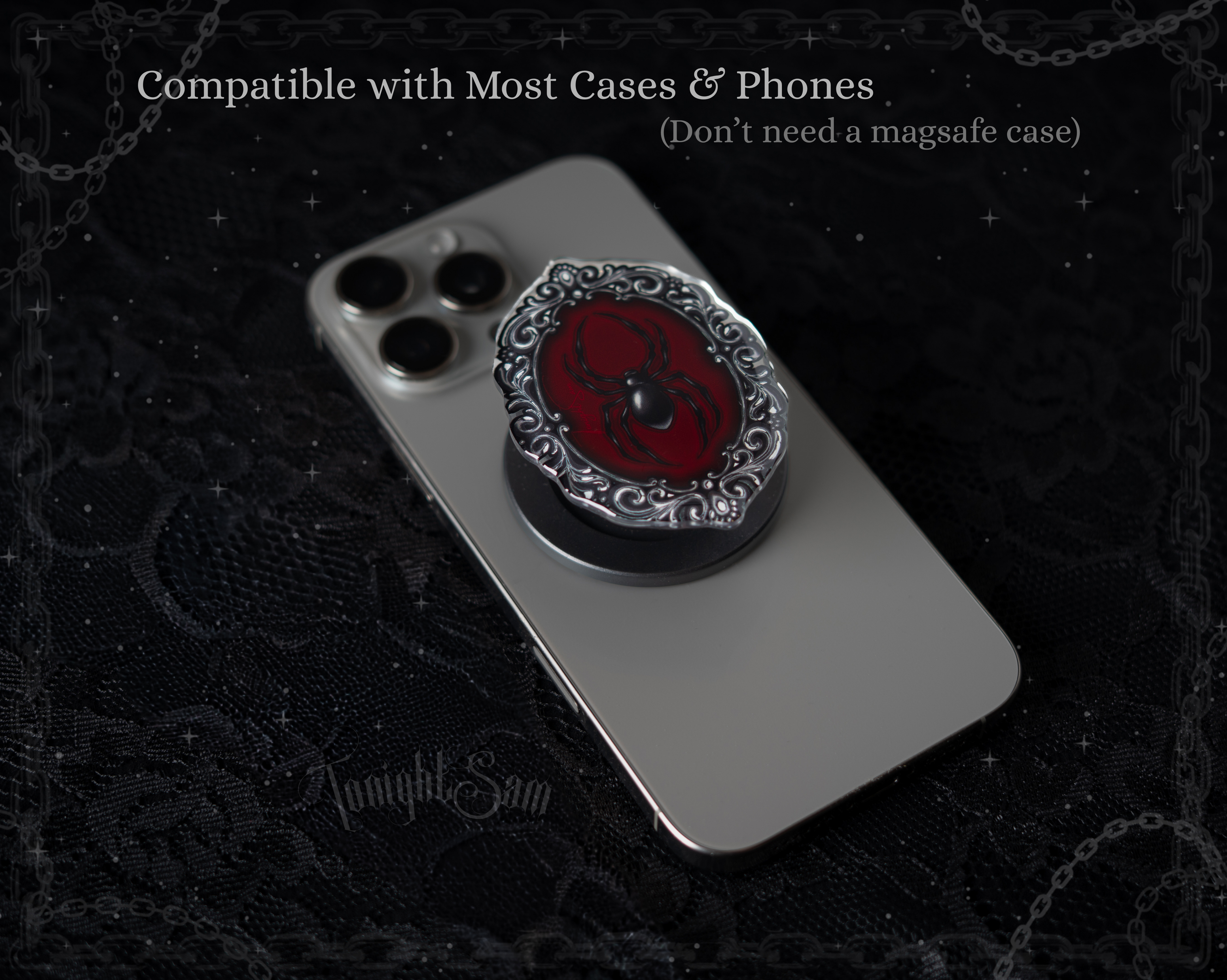 Gothic Spider Magnetic Phone Grip Stand