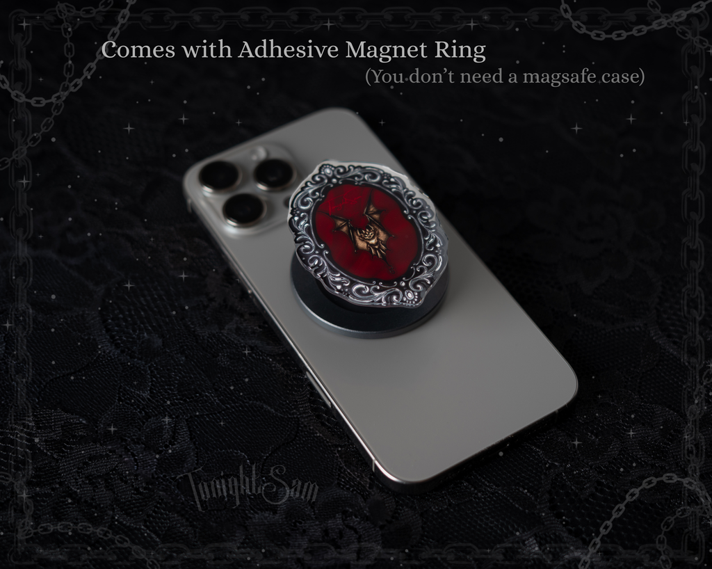 Gothic Bat Magnetic Phone Grip Stand