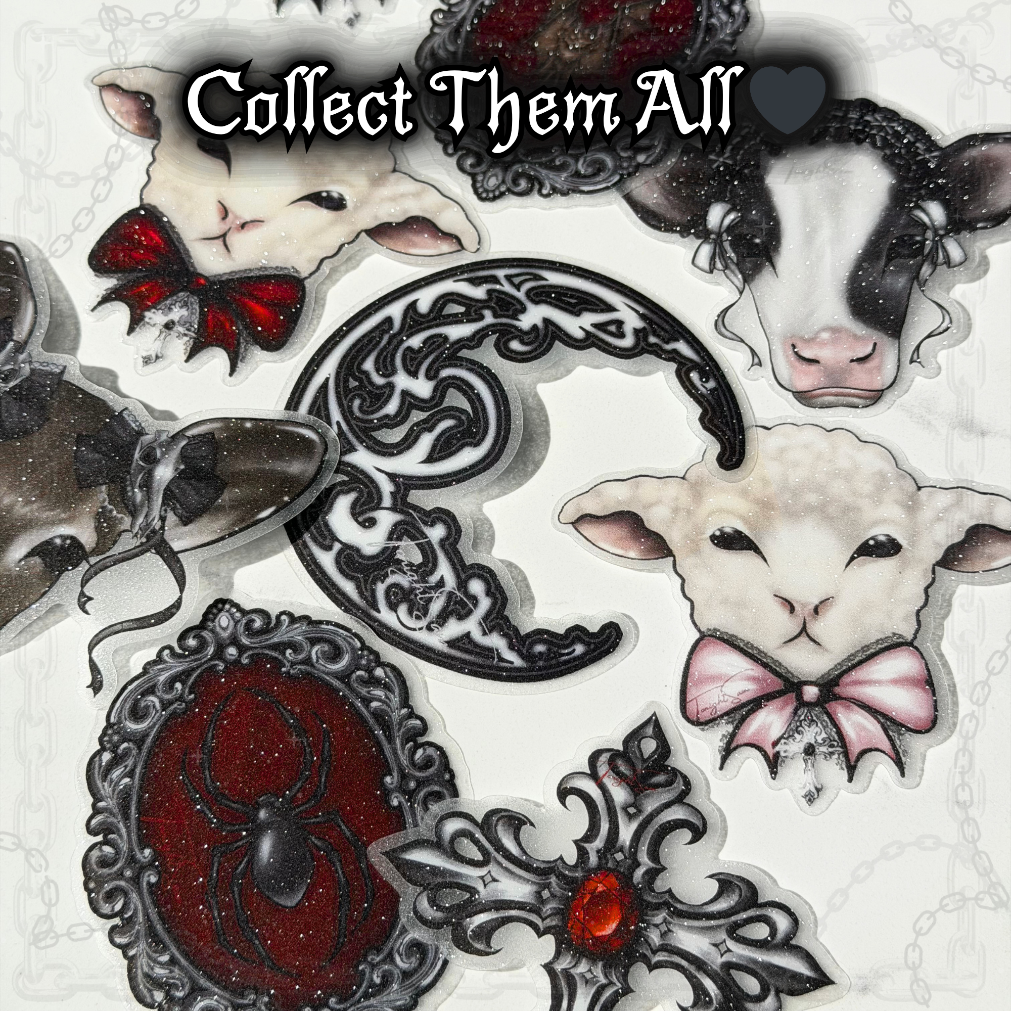 Gothic Moon Vinyl Waterproof Sticker