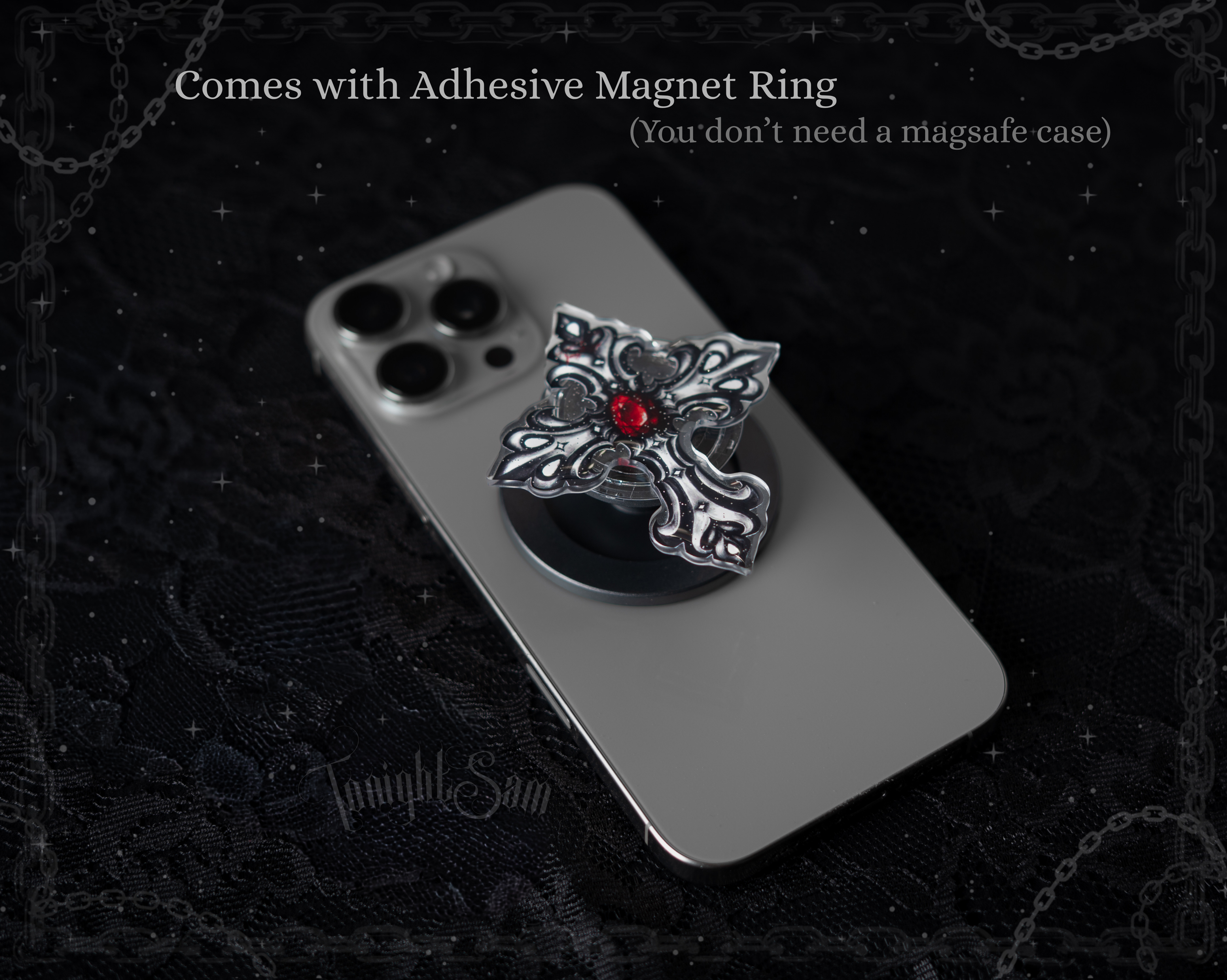 Gothic Cross Magnetic Phone Grip Stand