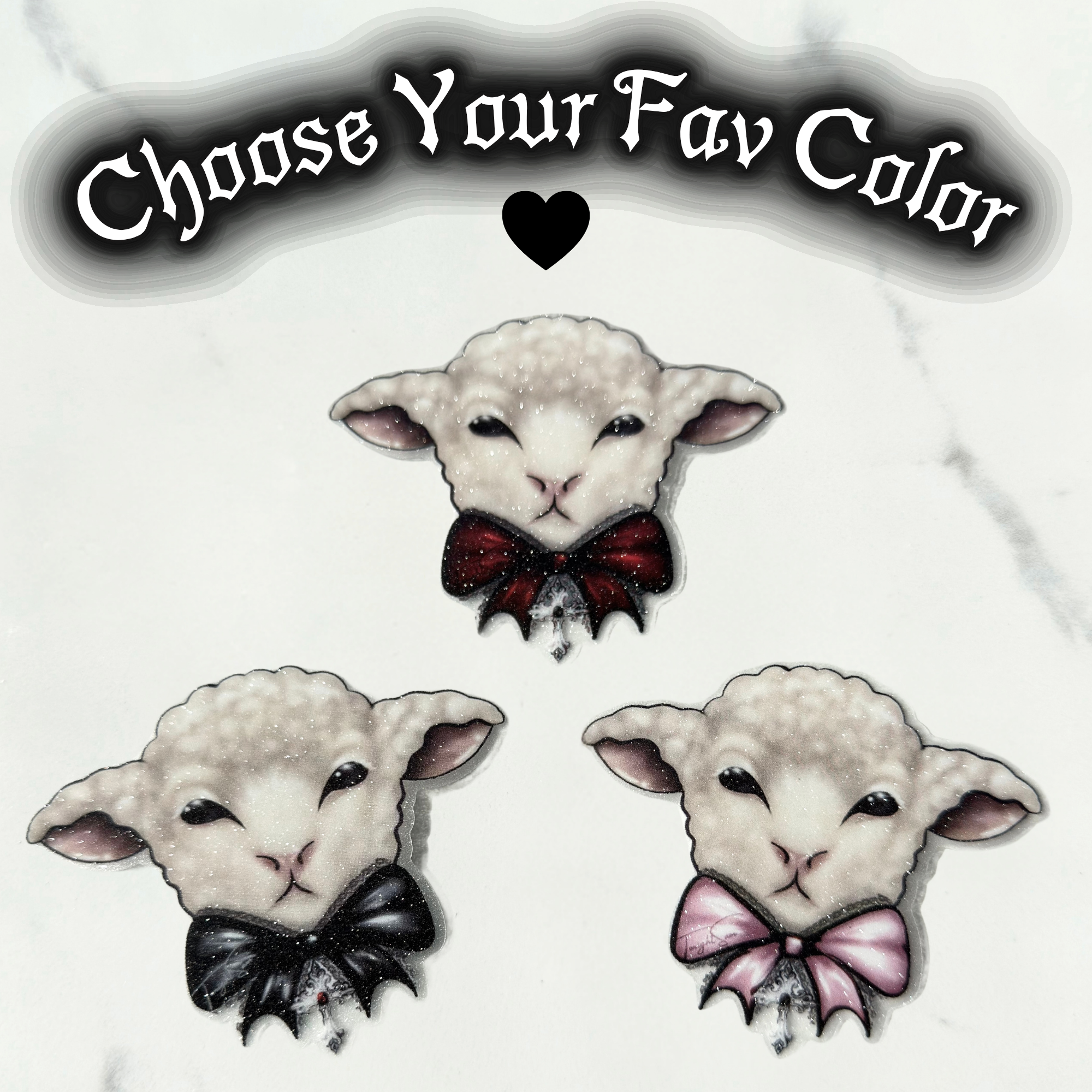 Gothic Lolita Lamb Vinyl Waterproof Sticker