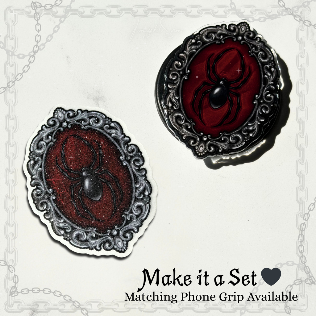 Gothic Spider Cameo Vinyl Waterproof Sticker