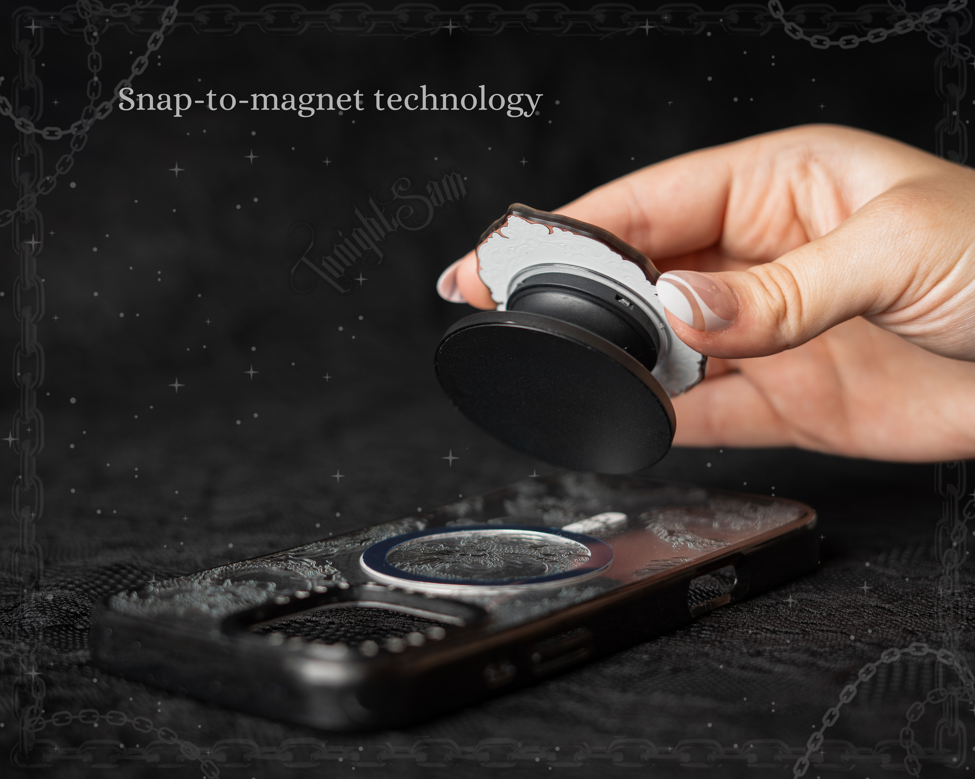 Gothic Bat Magnetic Phone Grip Stand