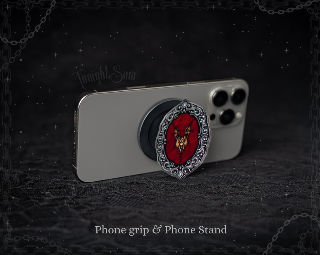 Gothic Bat Magnetic Phone Grip Stand