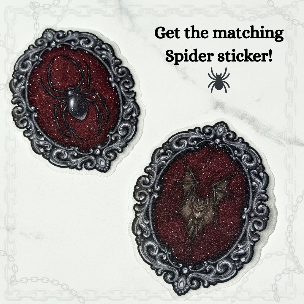 Gothic Bat Cameo Vinyl Waterproof Sticker