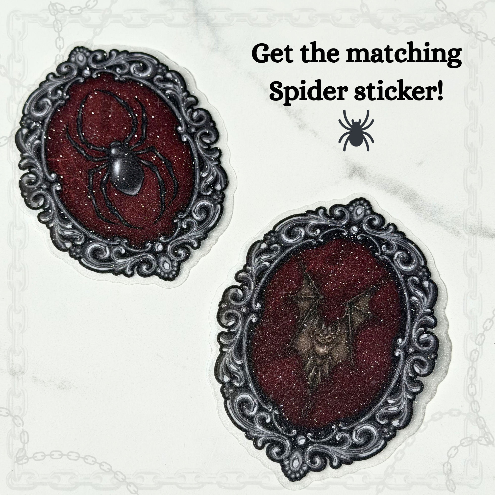 Gothic Bat Cameo Vinyl Waterproof Sticker