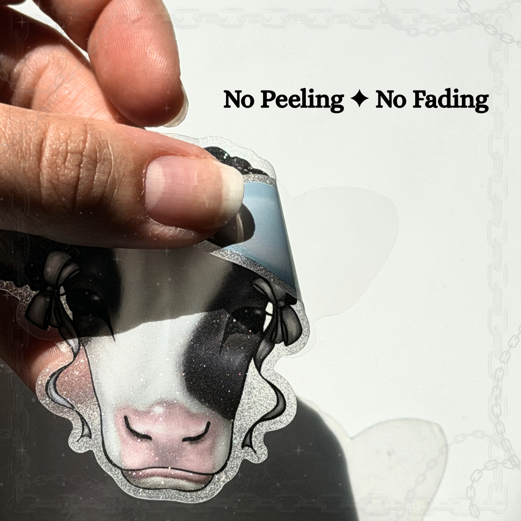 Gothic Lolita Cow Vinyl Waterproof Sticker