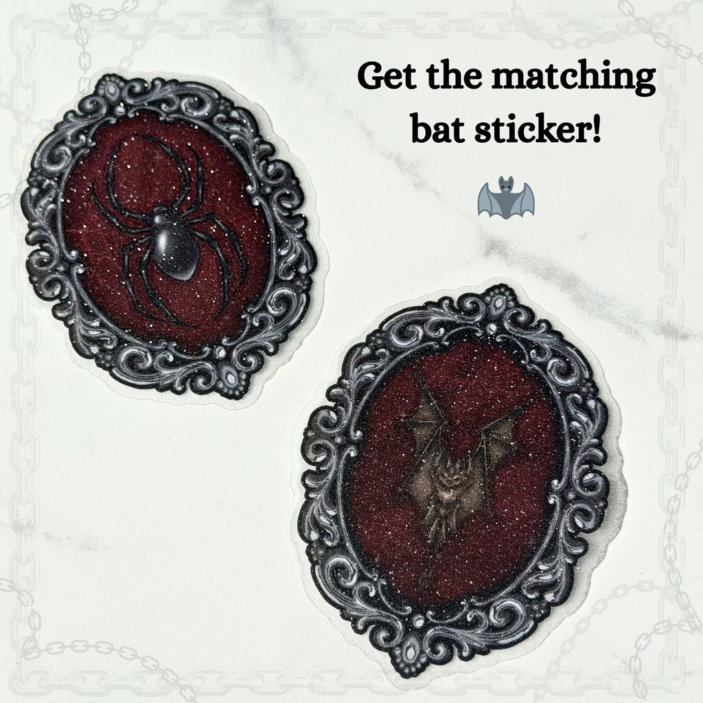 Gothic Spider Cameo Vinyl Waterproof Sticker