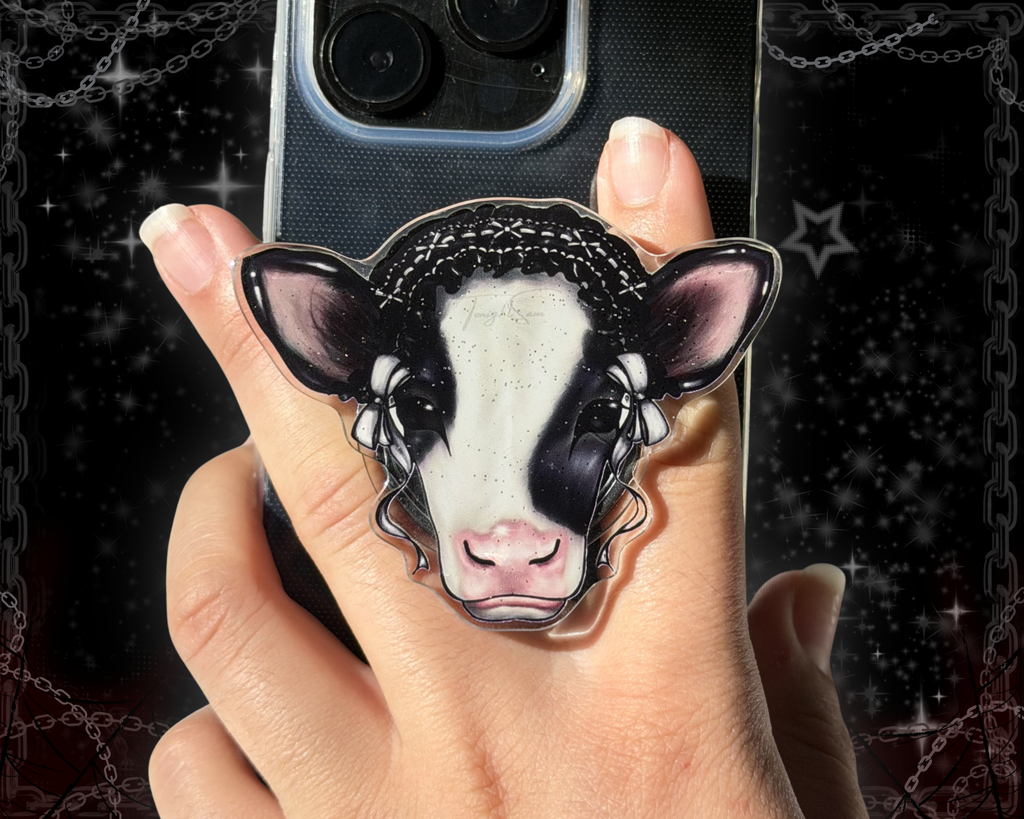 Gothic Lolita Cow Magnetic Phone Grip