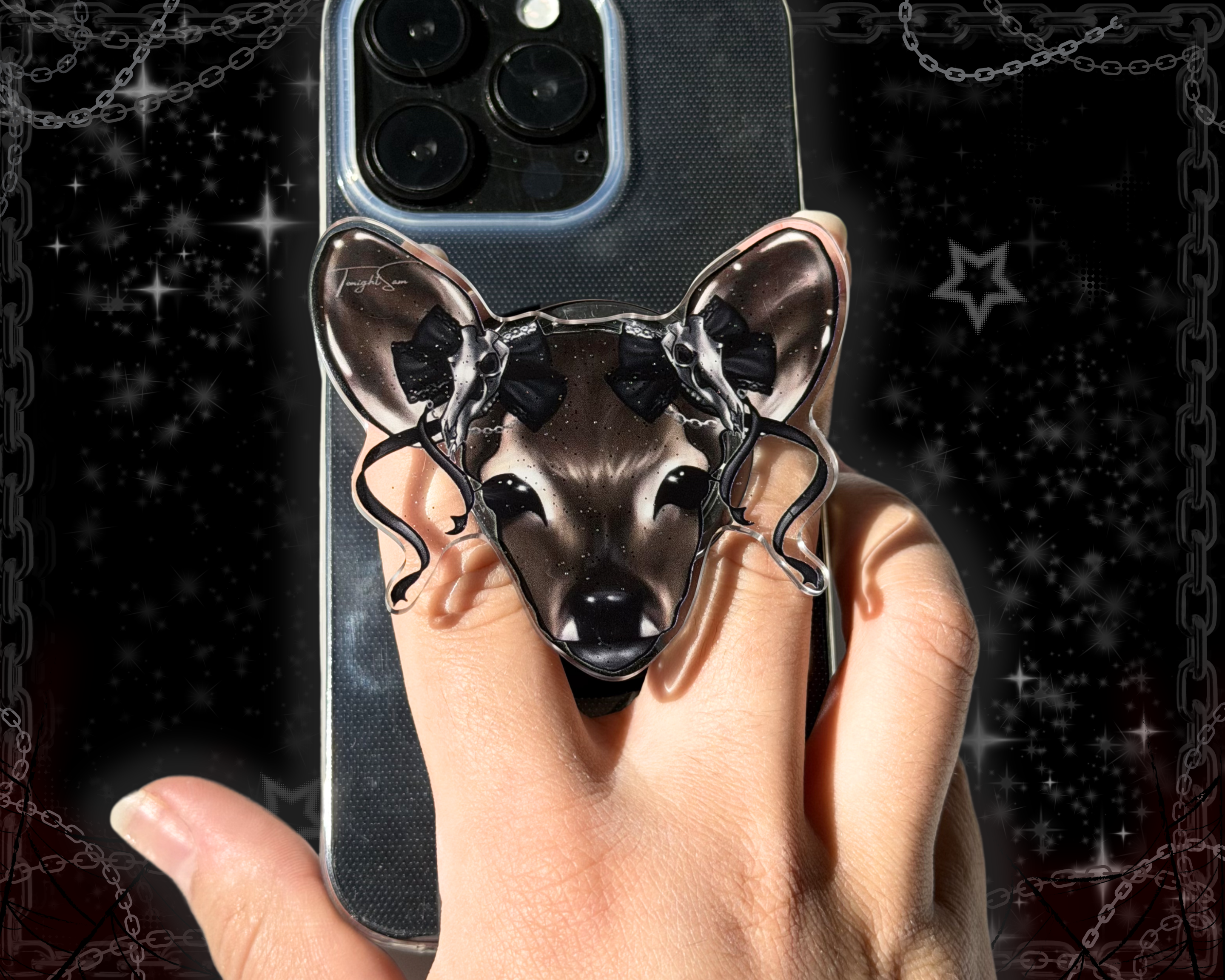 Gothic Lolita Deer Magnetic Phone Grip