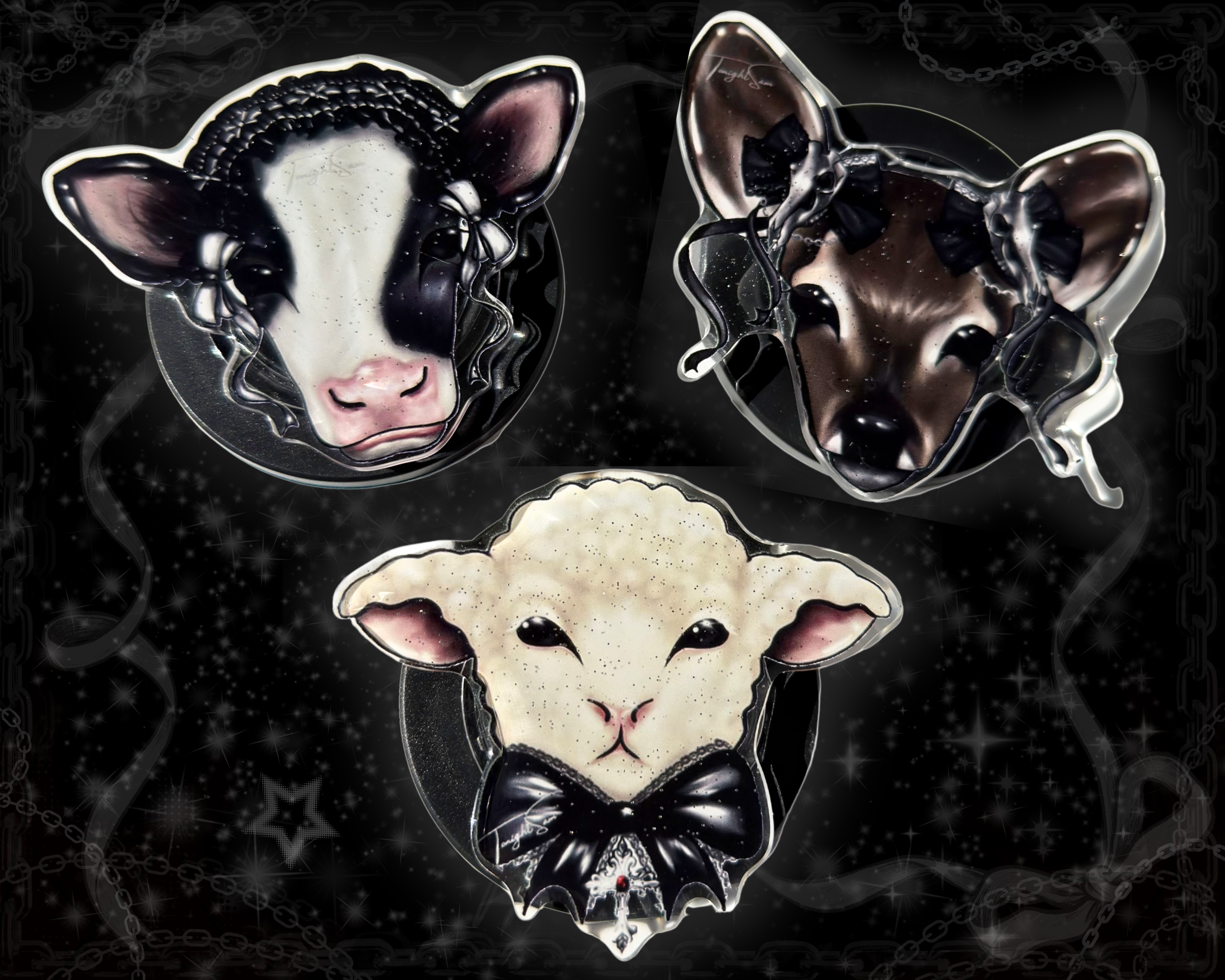 Gothic Lolita Animals Phone Grips Bundle