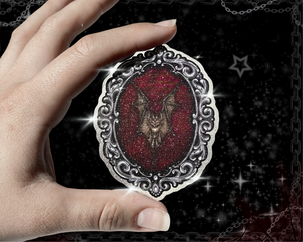 Gothic Bat Cameo Vinyl Waterproof Sticker