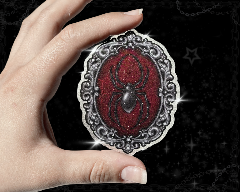Gothic Spider Cameo Vinyl Waterproof Sticker