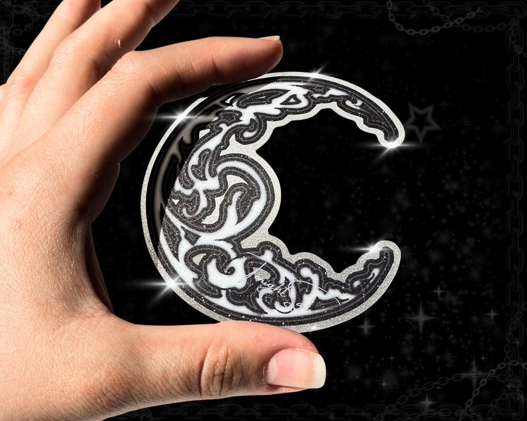 Gothic Moon Vinyl Waterproof Sticker