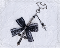 Gothic Black Cross Bag Charm