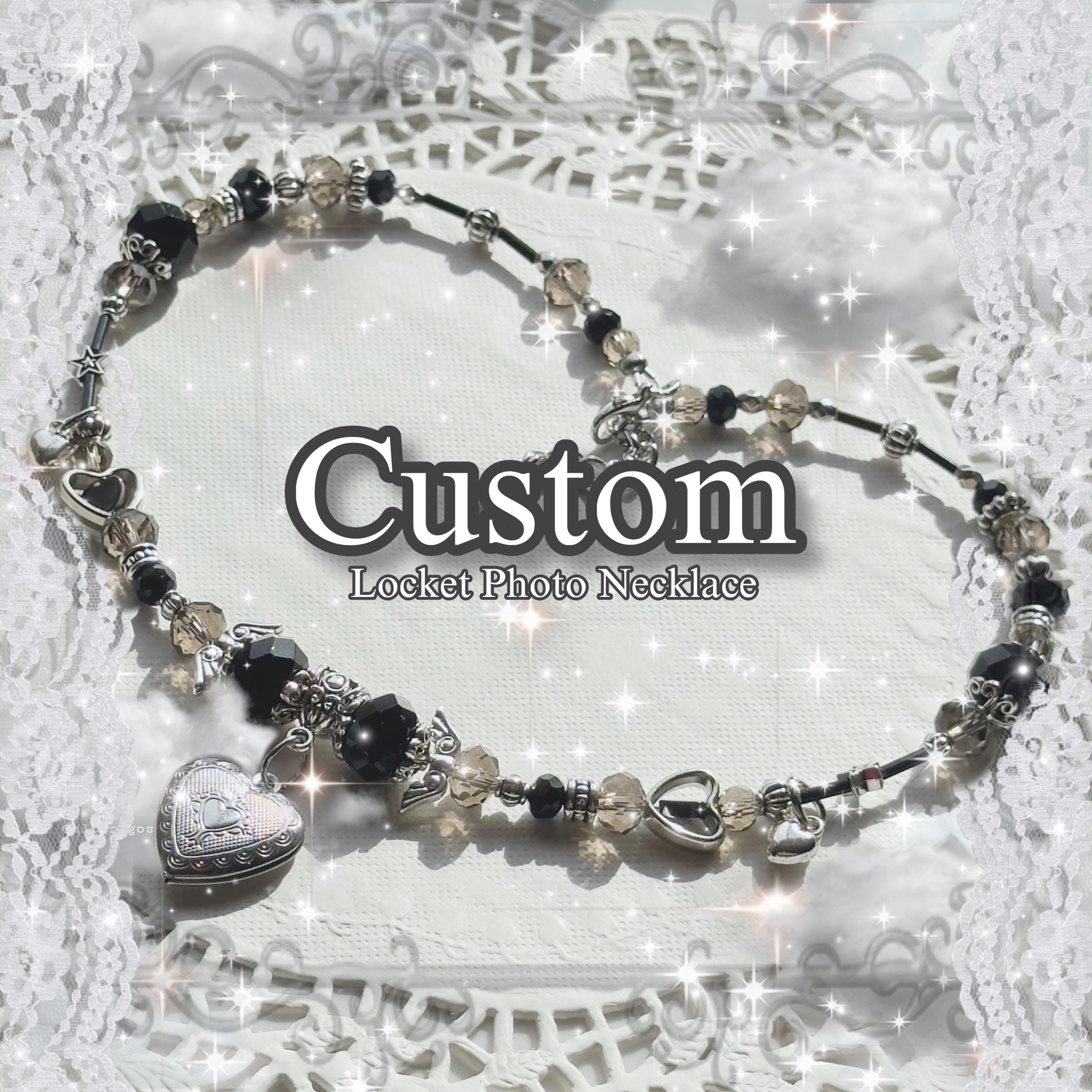 Dark Coquette Heart Locket Necklace, Gothic Princesscore Romantic Jewelry, goth valentines gift