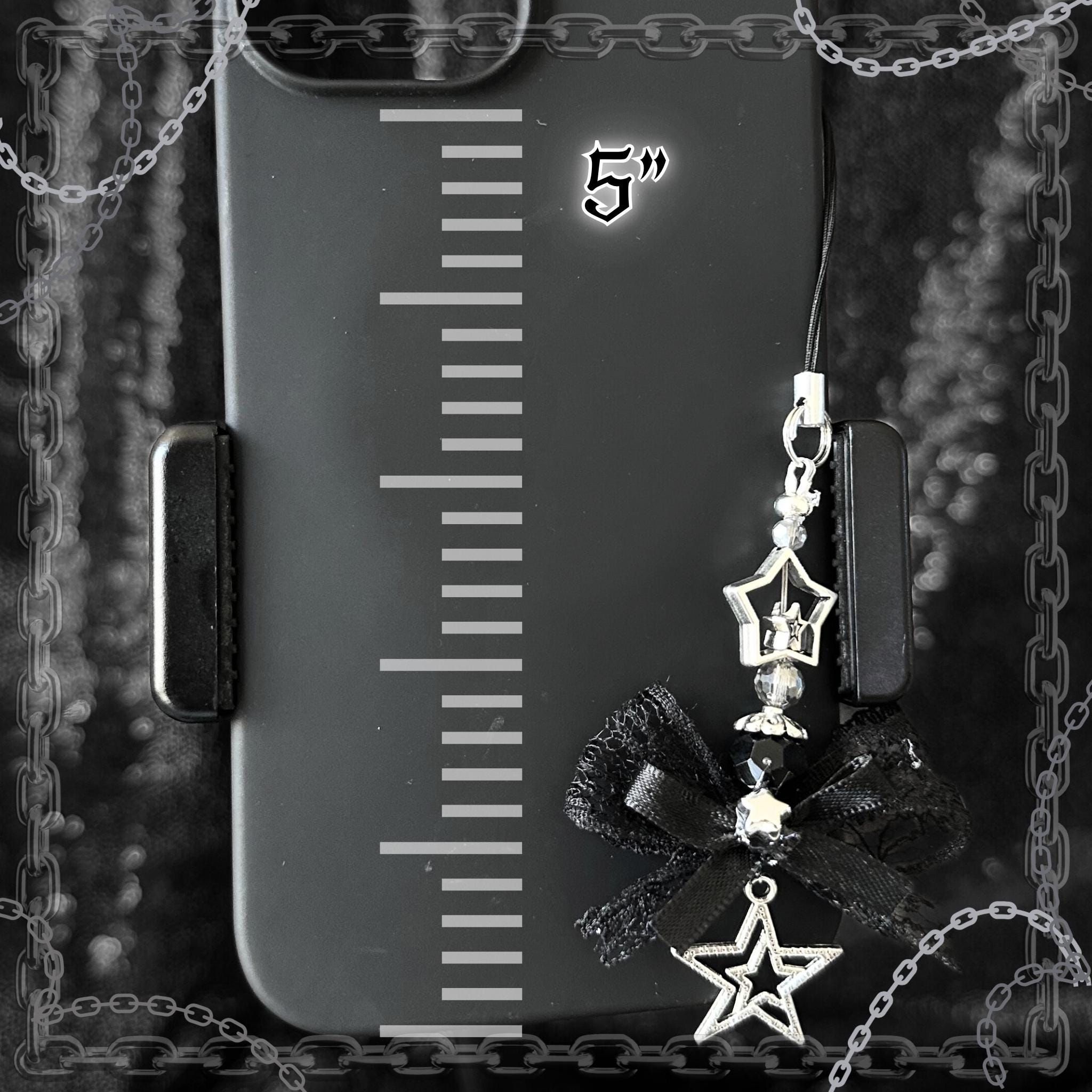 Gothic Star Lace Phone Charm