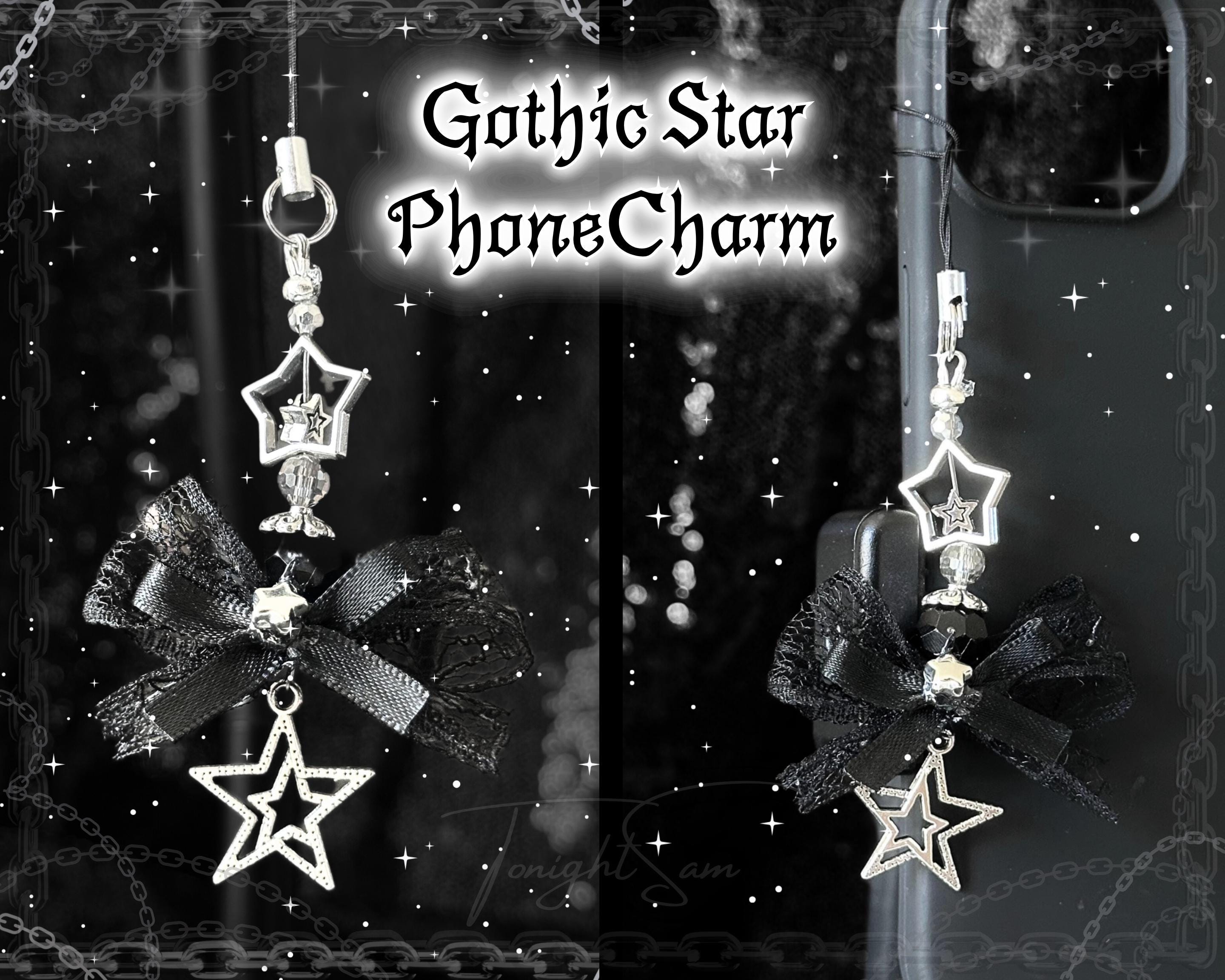 Gothic Star Lace Phone Charm