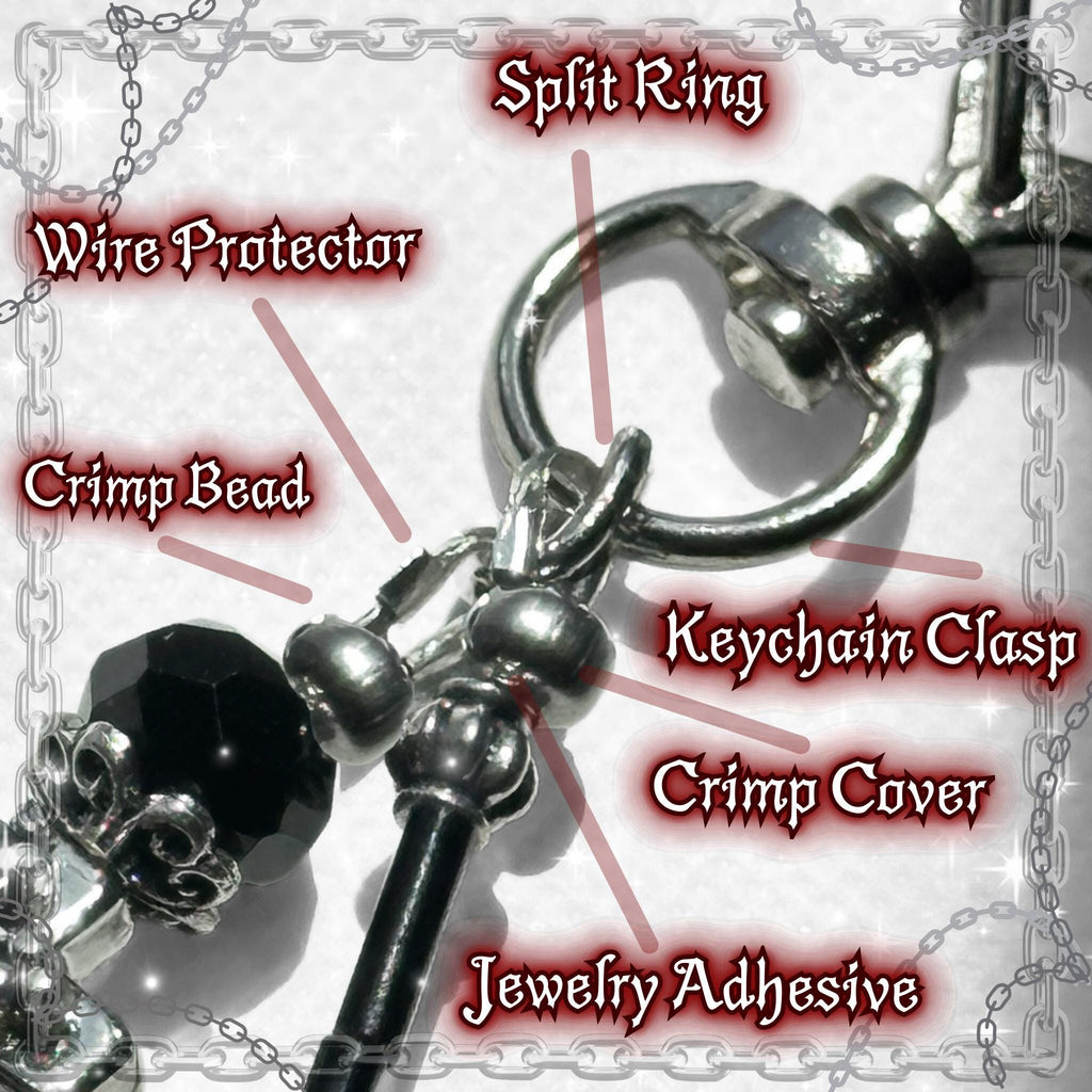 Gothic Red Cross Bag Charm