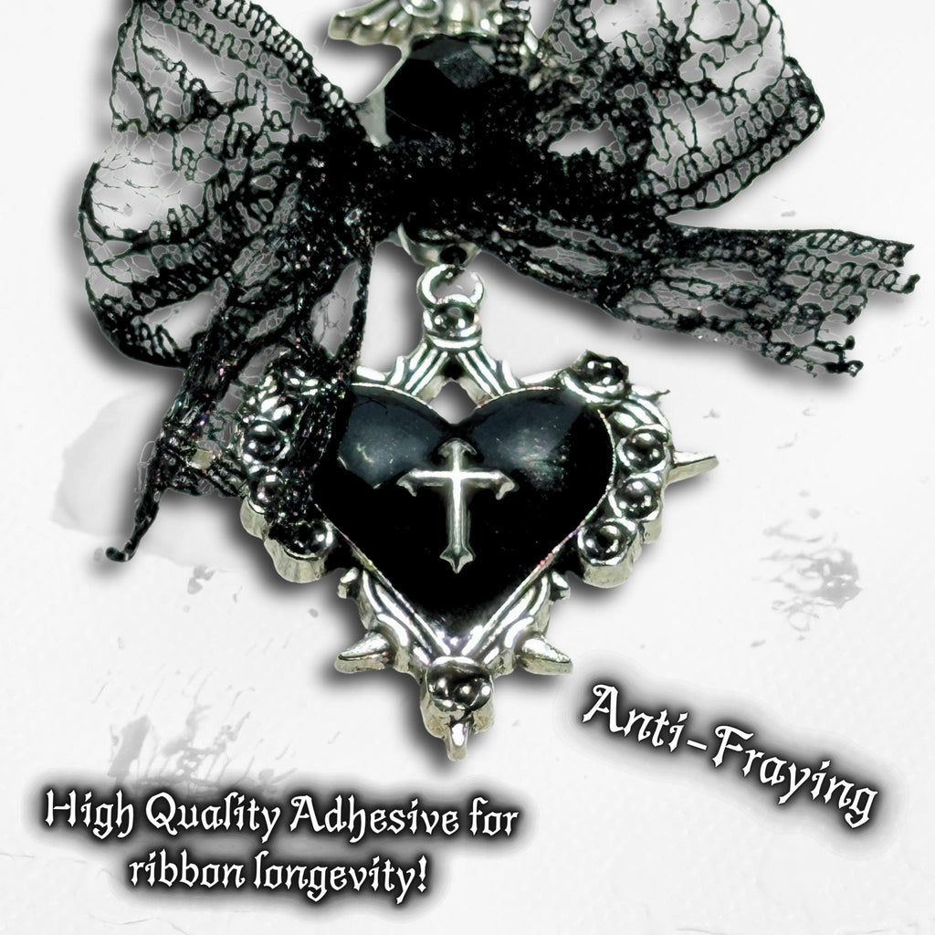 Gothic Vampire Phone Charm: Black Beaded Phone Strap, Spooky Alt Accessory