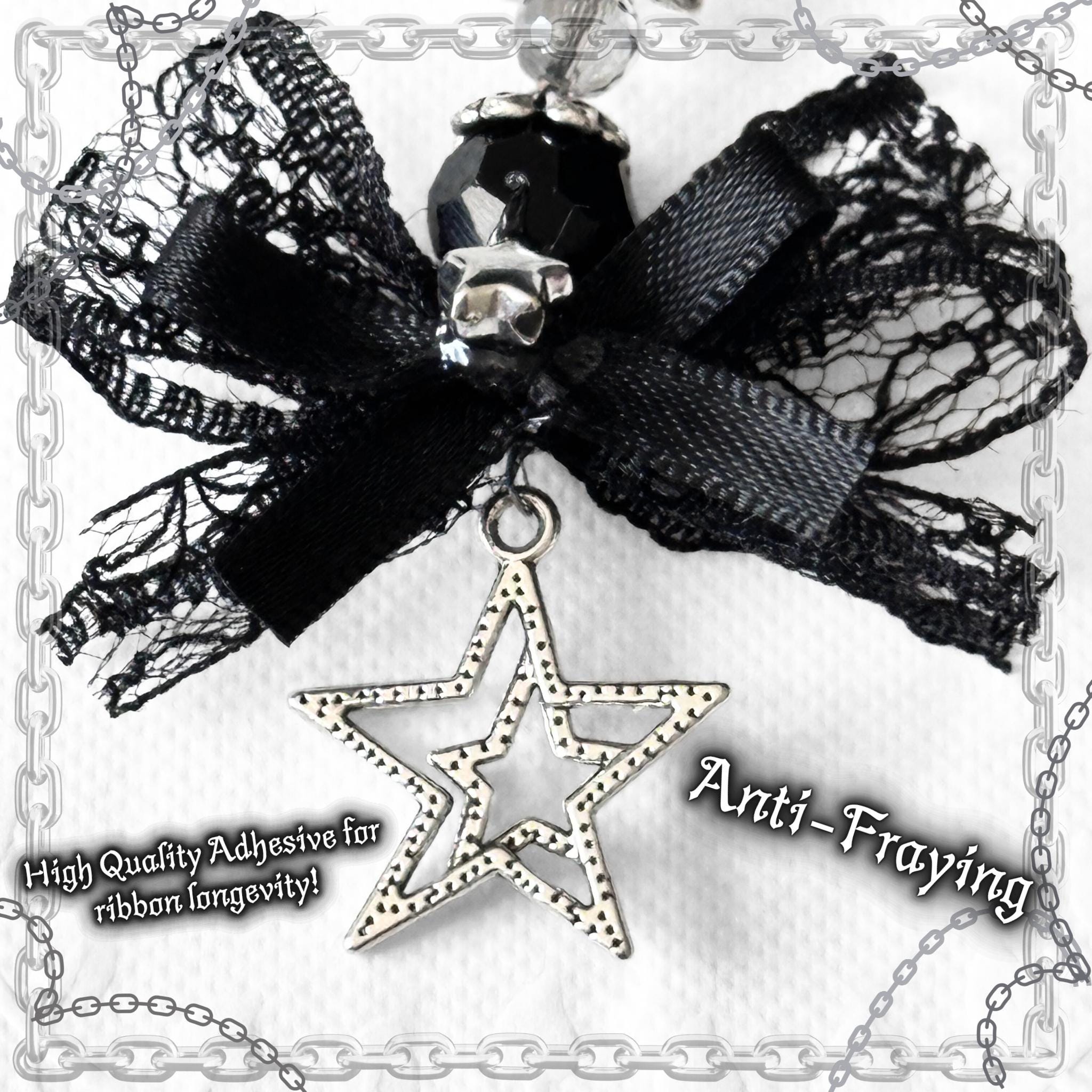 Gothic Star Lace Phone Charm
