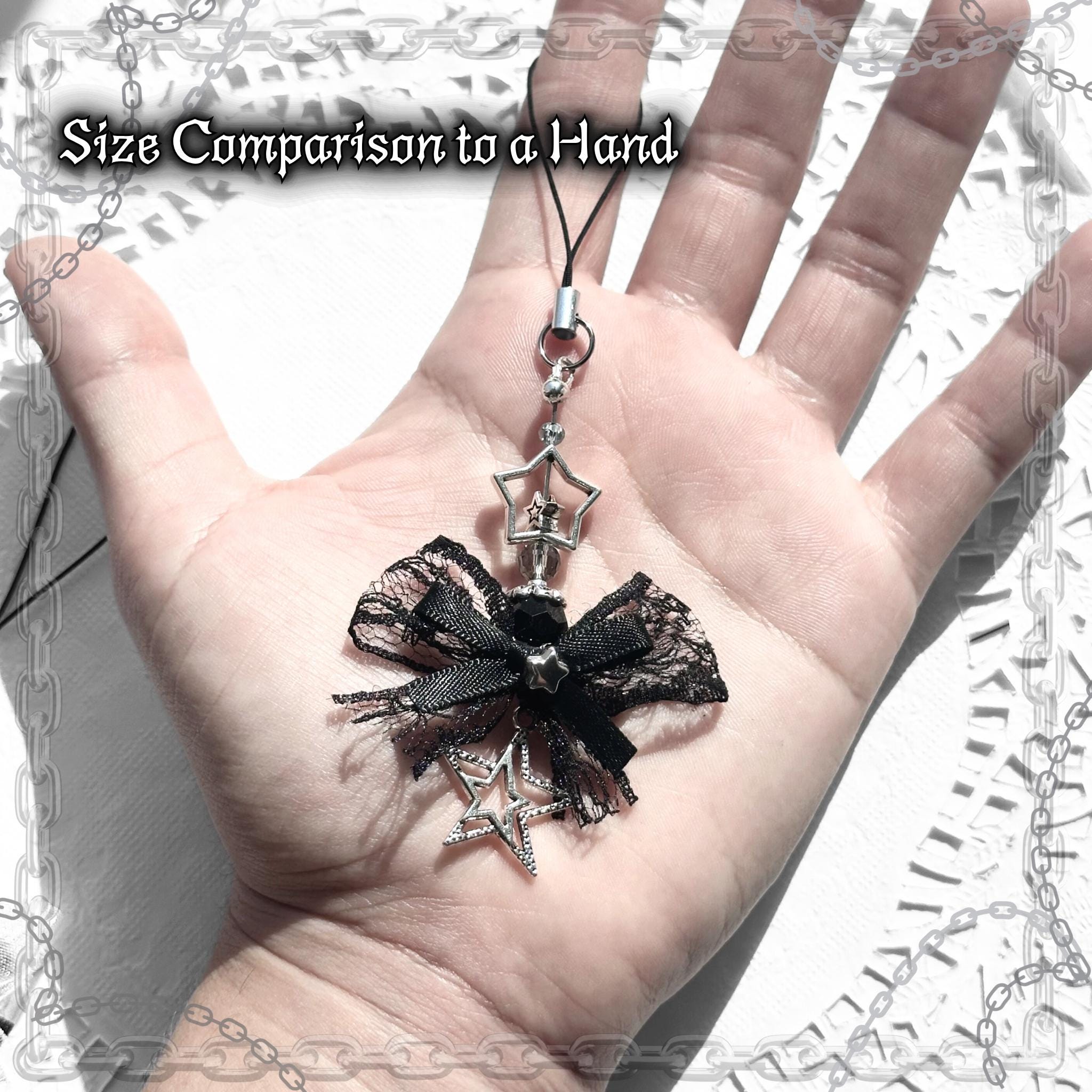 Gothic Star Lace Phone Charm