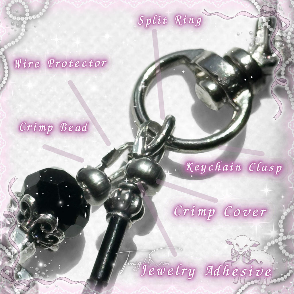 Coquette Locket Purse Charm – Pink Lace Bow, Angel Wing Keychain