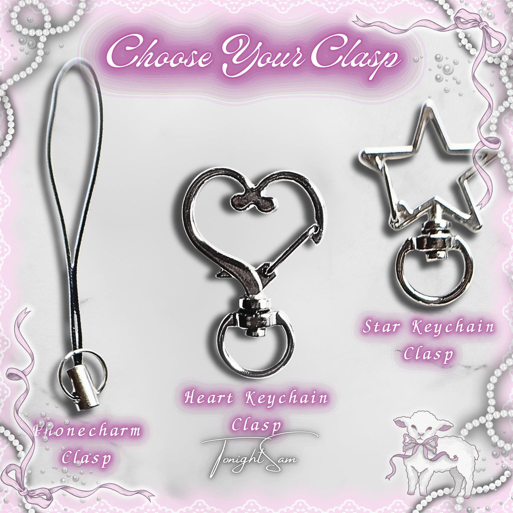 Coquette Locket Purse Charm – Pink Lace Bow, Angel Wing Keychain