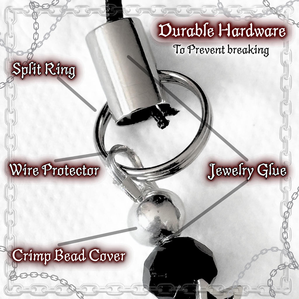 Gothic Red & Black Phone Charm