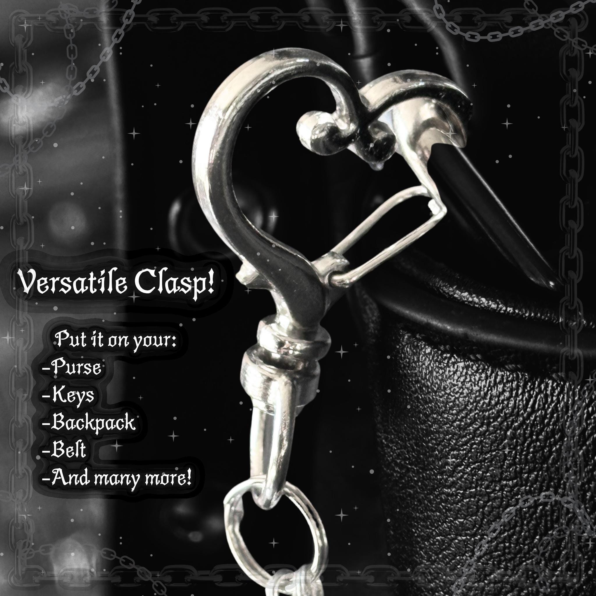 Gothic Cross Purse Charm – Black Lace Bow, Alt Bag Accessory