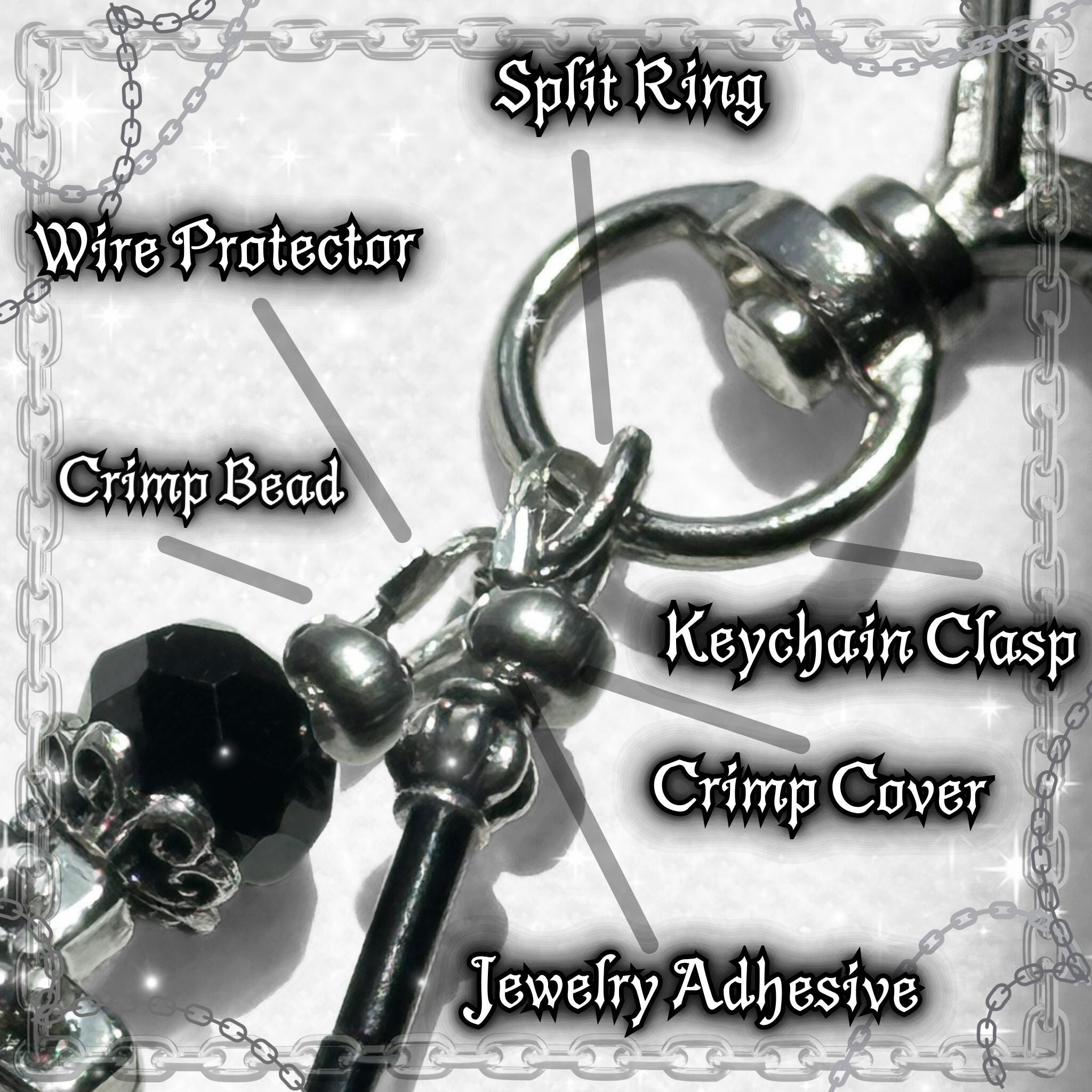 Gothic Cross Purse Charm – Black Lace Bow, Alt Bag Accessory