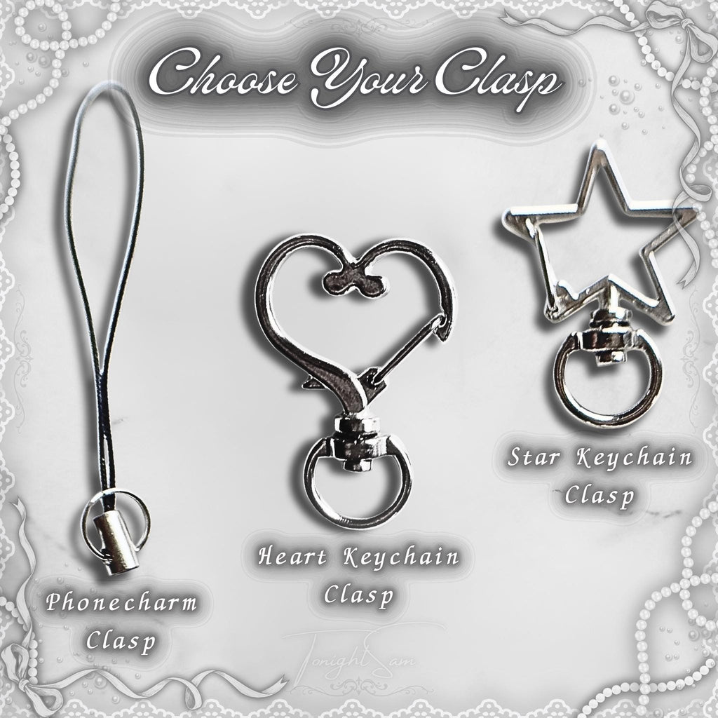 Coquette Locket Purse Charm – Pearl, Lace, and Angel Wing Bag Accessory