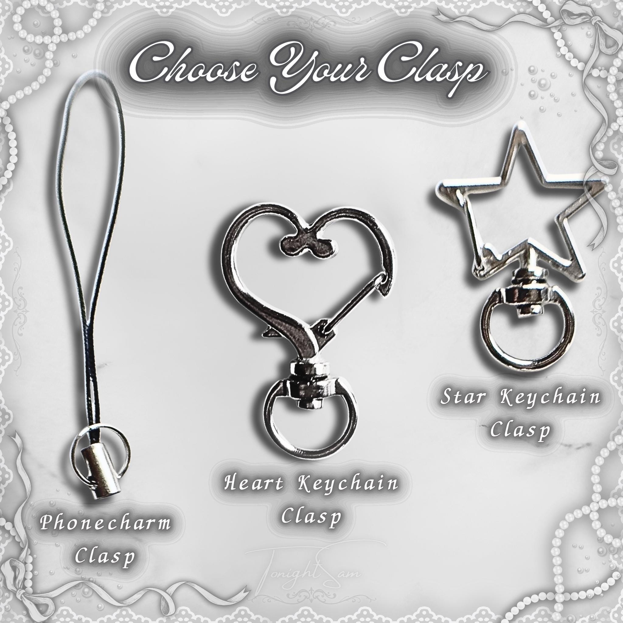 Coquette Locket Purse Charm – Pearl, Lace, and Angel Wing Bag Accessory