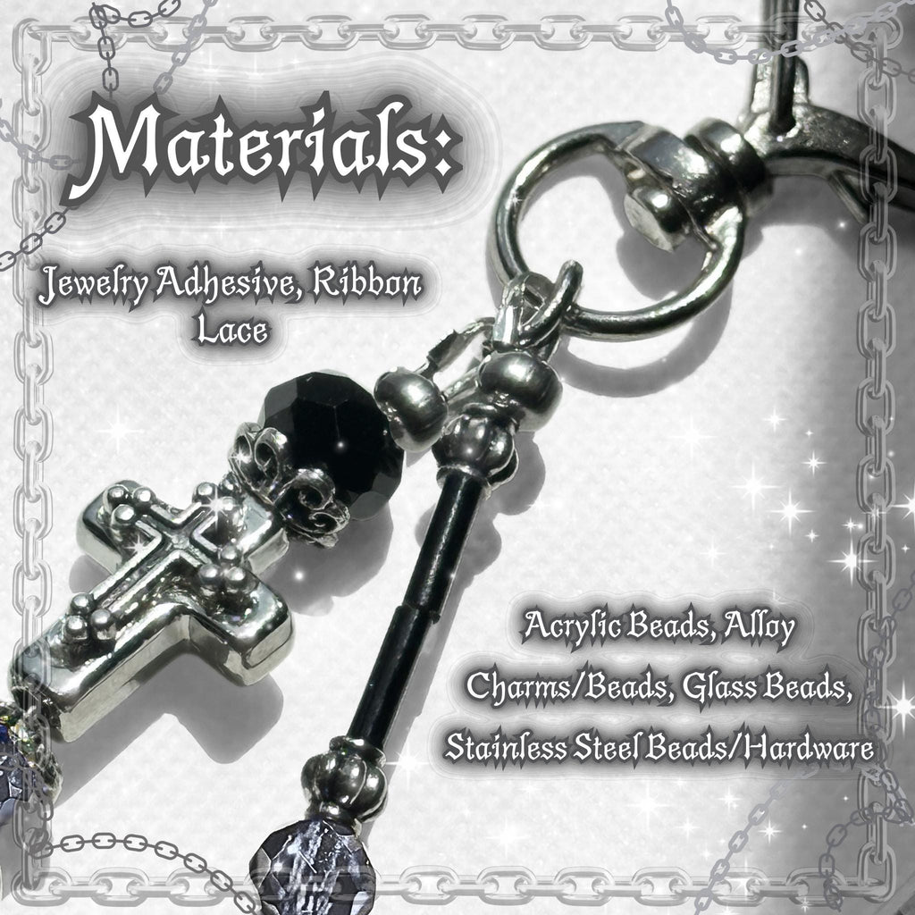 Gothic Red & Black Angel Wing Bag Charm