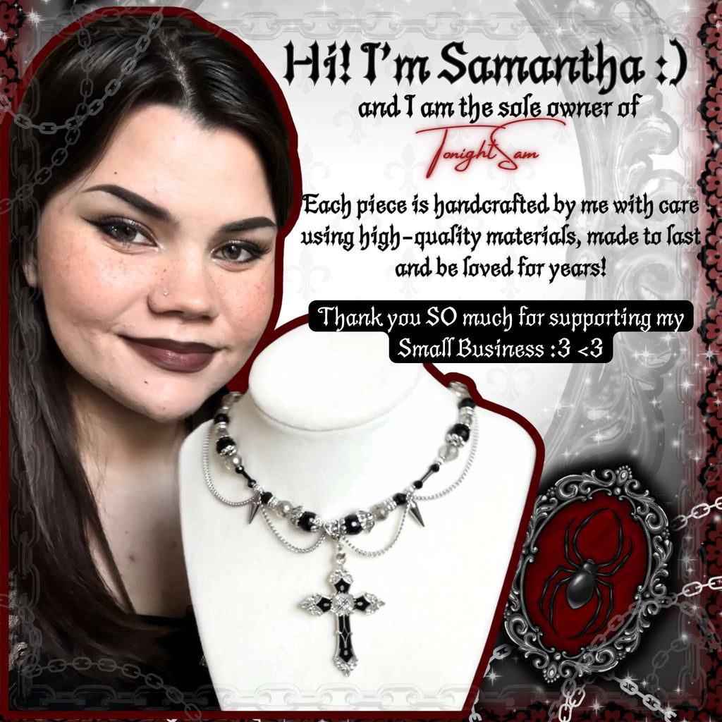 Gothic Sword and Heart Enamel Pin Set
