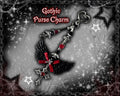 Gothic Red & Black Angel Wing Bag Charm