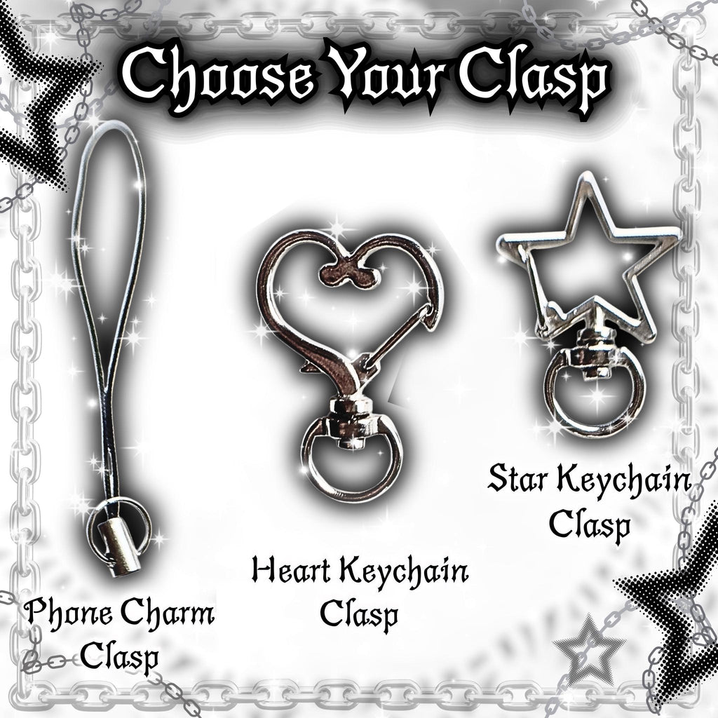 Gothic Cross Locket Keychain, Lace Bow Vampire Y2K Bag Charm, Black Alt Accessory