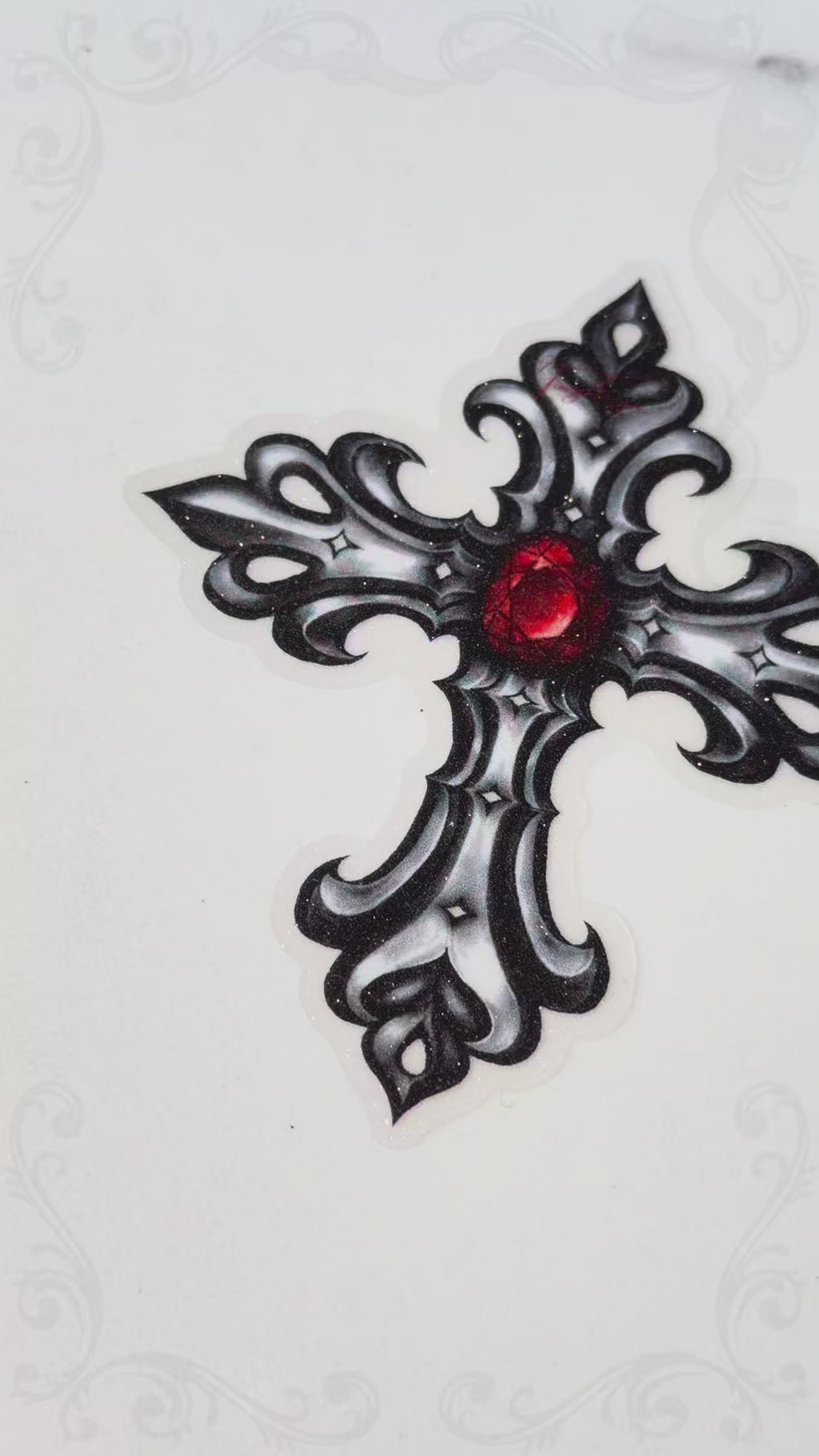 Gothic Cross Vinyl Waterproof Sticker