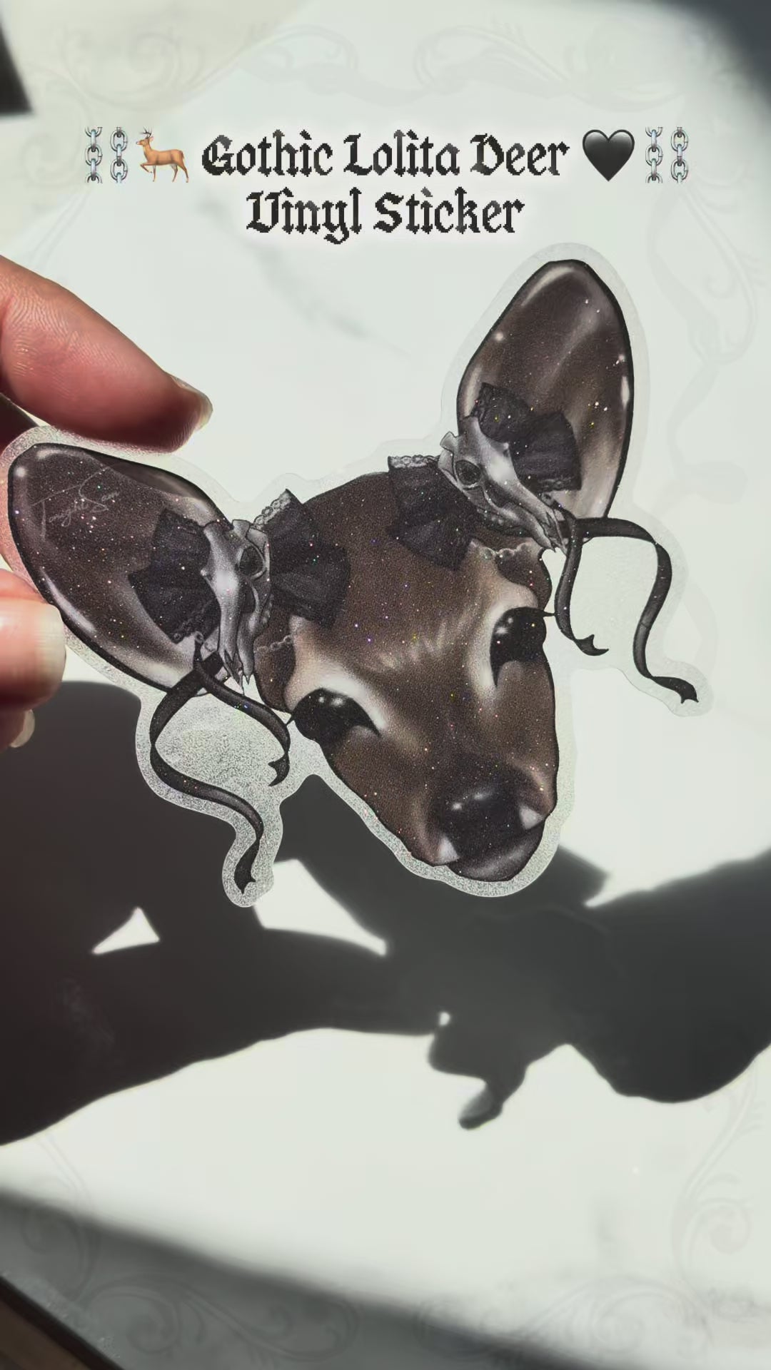 Gothic Lolita Deer Vinyl Waterproof Sticker
